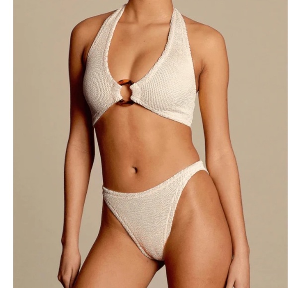 Hunza G Other - Hunza G Coco Blush Halter Crinkle Bikini NWT 🕊️